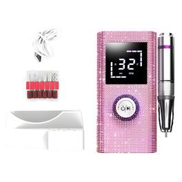 Cluzine - 35000RPM Rechargeable Nail Drill, LCD Display, with Memory Function, for Salon & Home Use