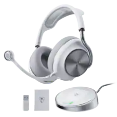 Front. Turtle Beach - Stealth Pro II Multiplatform Wireless Over-Ear Gaming Headset for XBOX Series X|S, XBOX One, PS5, PS4, Windows, & Mobile - White.