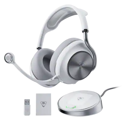 Front. Turtle Beach - Stealth Pro II Multiplatform Wireless Over-Ear Gaming Headset for XBOX Series X|S, XBOX One, PS5, PS4, Windows, & Mobile - White.