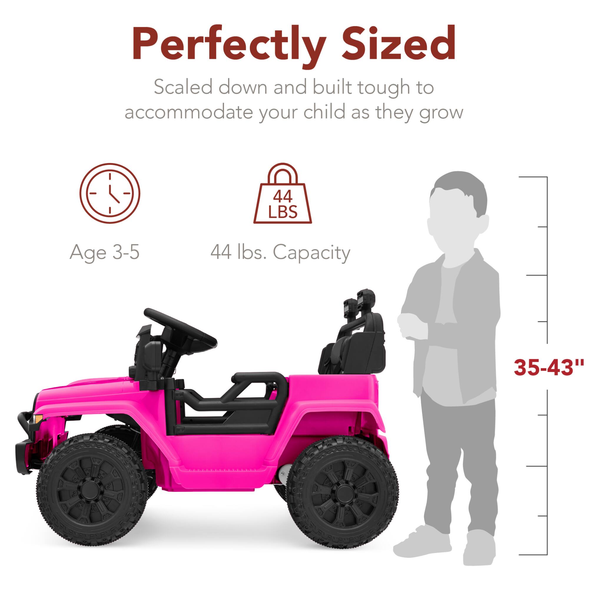 Perfectly Sized  
Scaled down and built tough to accommodate your child as they grow  

Age 3-5  
44 lbs. Capacity  
35-43"