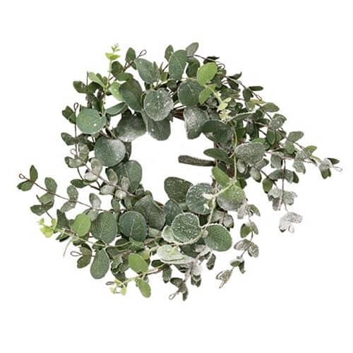 BreeBe - Snowy Eucalyptus Candle Ring - Green