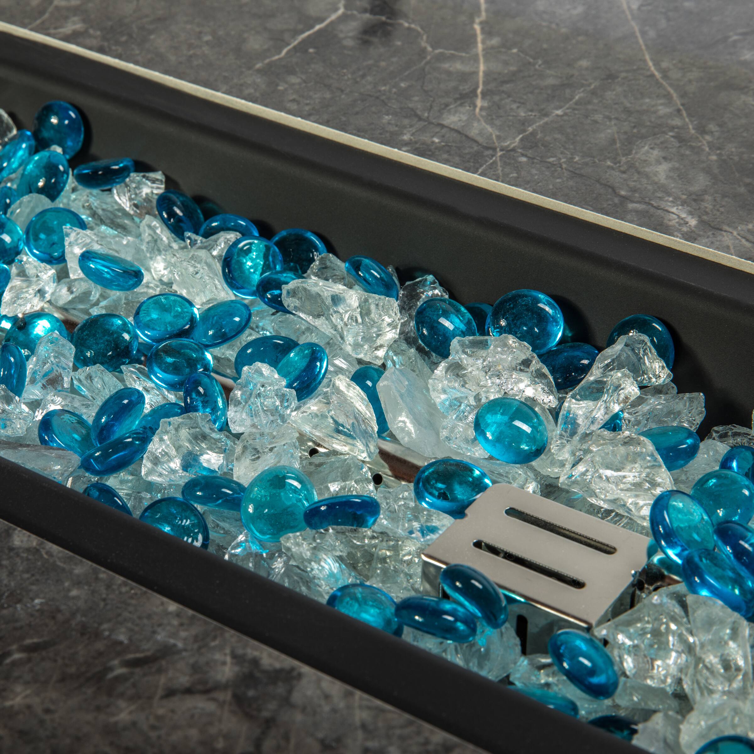 Alt View 5. APRILSOUL - Outdoor Rectangle Fire Pit Table with Propane Tank Cover - Brown.