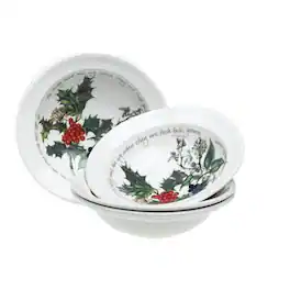 Portmeirion - The Holly and The Ivy Cereal Bowl - Set of 6 - Multicolored