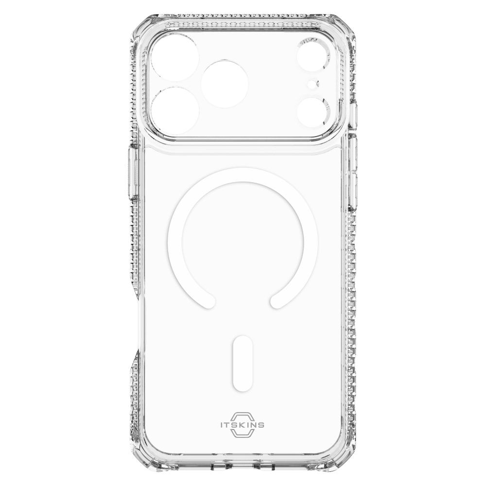 Alt View 3. Itskins - HYBRID R // CLEAR MagSafe Case for Apple iPhone 18 Pro Max / 17 Pro Max - Clear.
