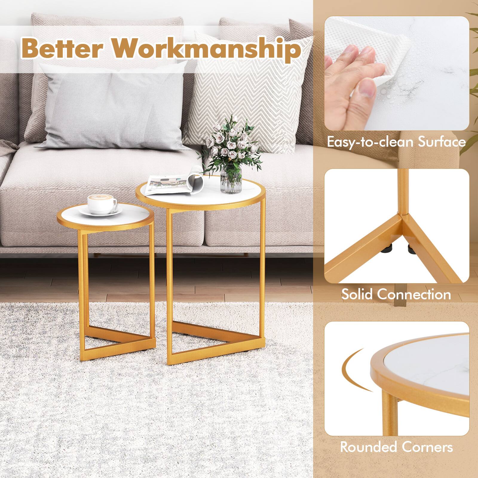 Better Workmanship

- Easy-to-clean Surface
- Solid Connection
- Rounded Corners
