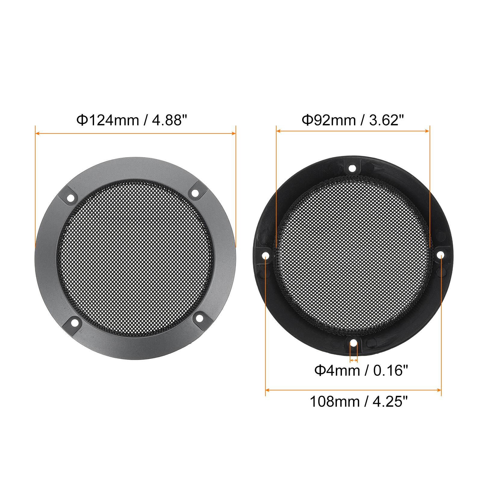 124mm / 4.88"  
92mm / 3.62"  
4mm / 0.16"  
108mm / 4.25"