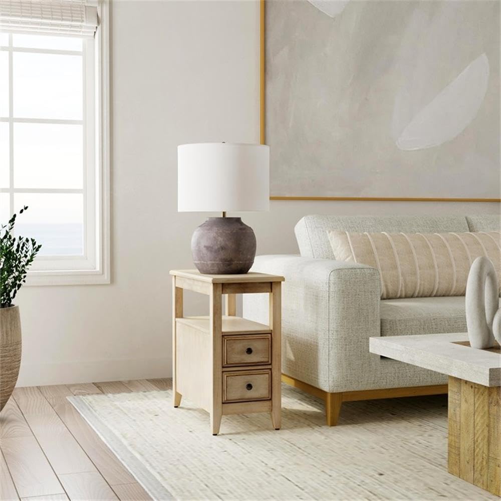 Angle. Butler Specialty - Marcus Side Table with Storage - Tan/Beige.
