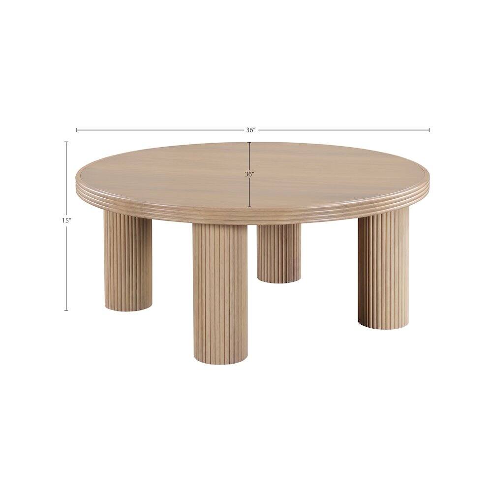 Alt View 4. Meridian Furniture - Hayden Natural Oak Coffee Table - Brown.