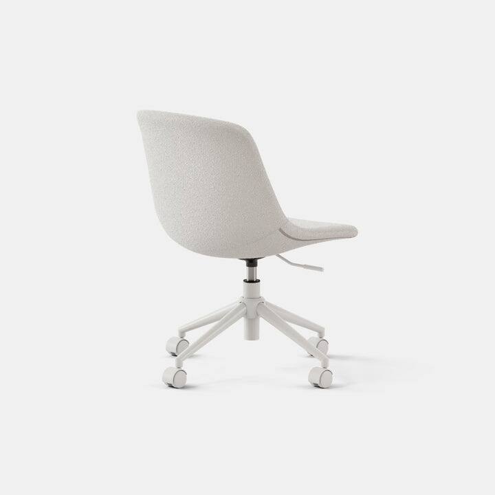 Left. Branch Furniture - Branch Gather Swivel Chair – Adjustable Height, 360° Swivel, Cushioned Seat, Modern Home Office Desk Chair - Ivory.