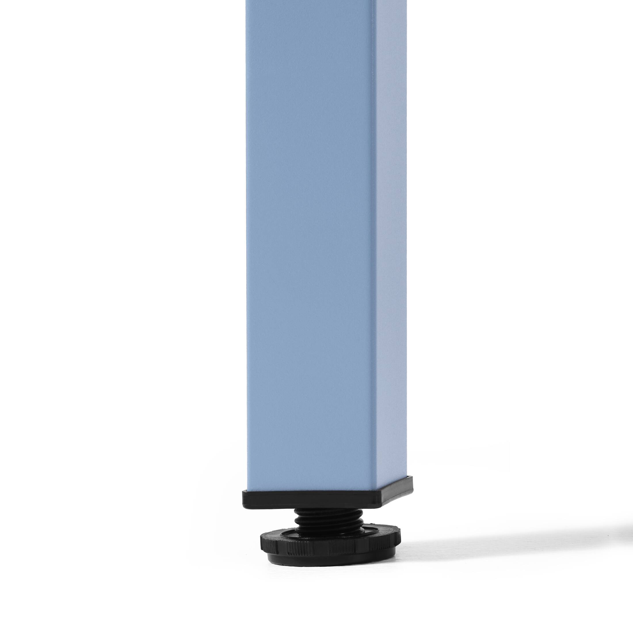 Alt View 6. WestinTrends - WestinTrends Playa 59" Iron Metal Outdoor Rectangular Patio Dining Table For 6 - French Blue.