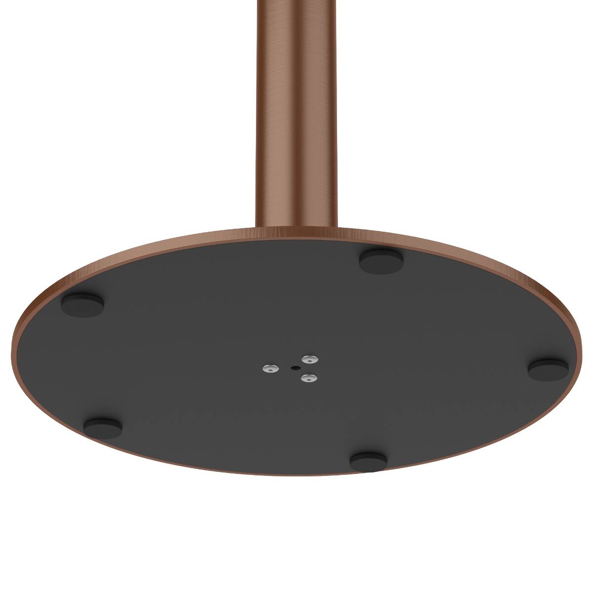 Alt View 6. Loheer - Loheer 31.5 Inch Square Dining Table, Sintered Stone Top, Rose Gold Pedestal Base - Green and Rose Gold.