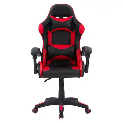 Front. CorLiving - Ravagers Gaming Chair - Black and Red.
