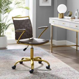 Fuse Faux Leather Office Chair by Modway - Brown
