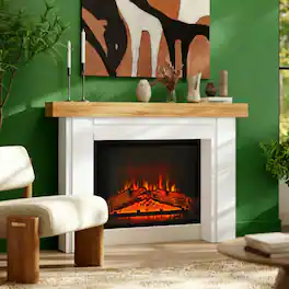 TinyHomie - Freestanding Fireplace Surround with Leg for Electric Fireplaces