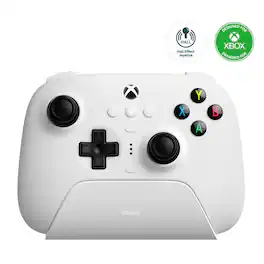 8BitDo - Ultimate Wireless Controller with Hall Effect Joysticks for Xbox, Apple, Windows and Android - Includes - White