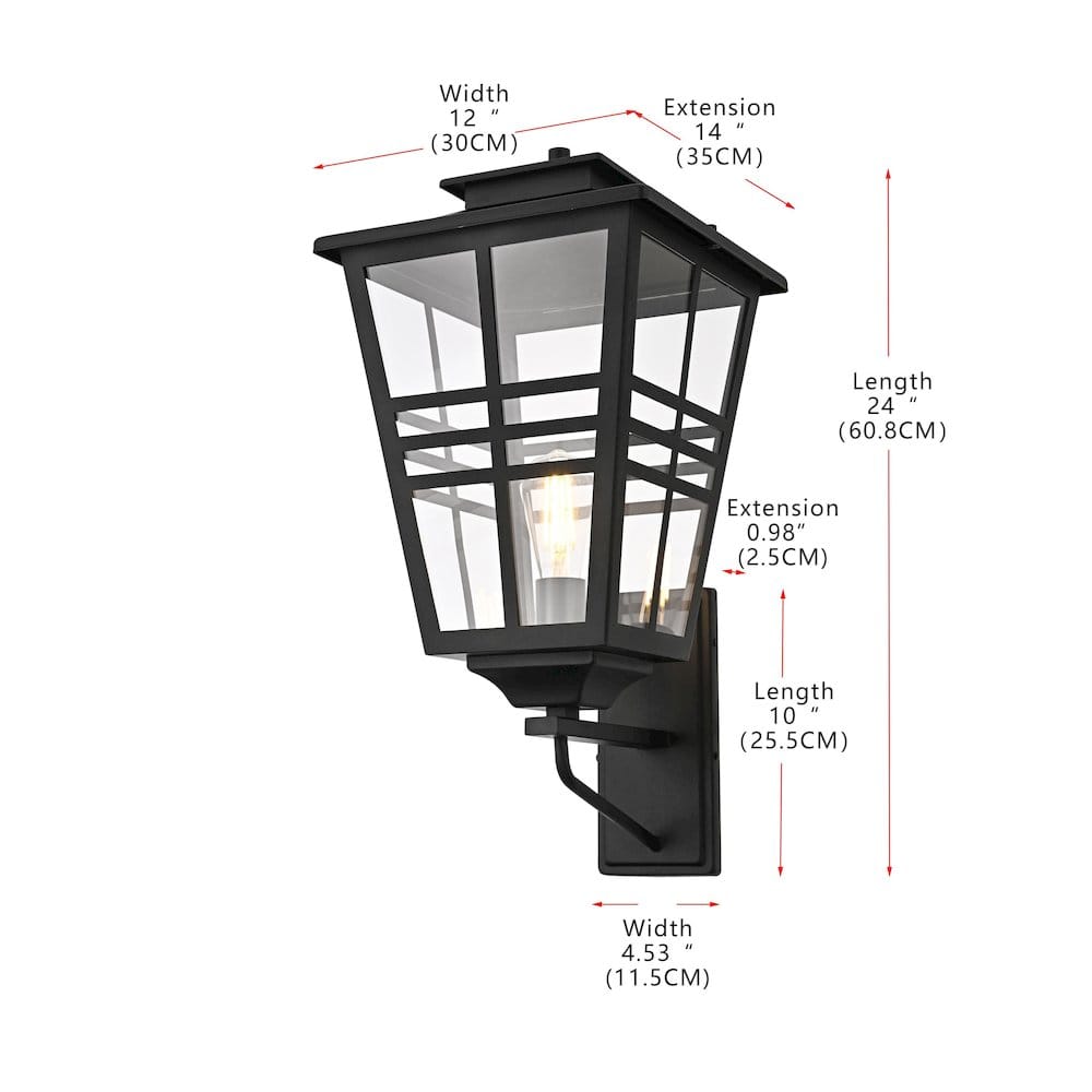 Elegant Lighting - Macon 12 Inch Outdoor Wall Sconce In - Black price history on PriceWatchPro