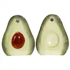 Front. Pacific Trading - Avocado Ceramic Magnetic Salt and Pepper Shakers Set - Green.
