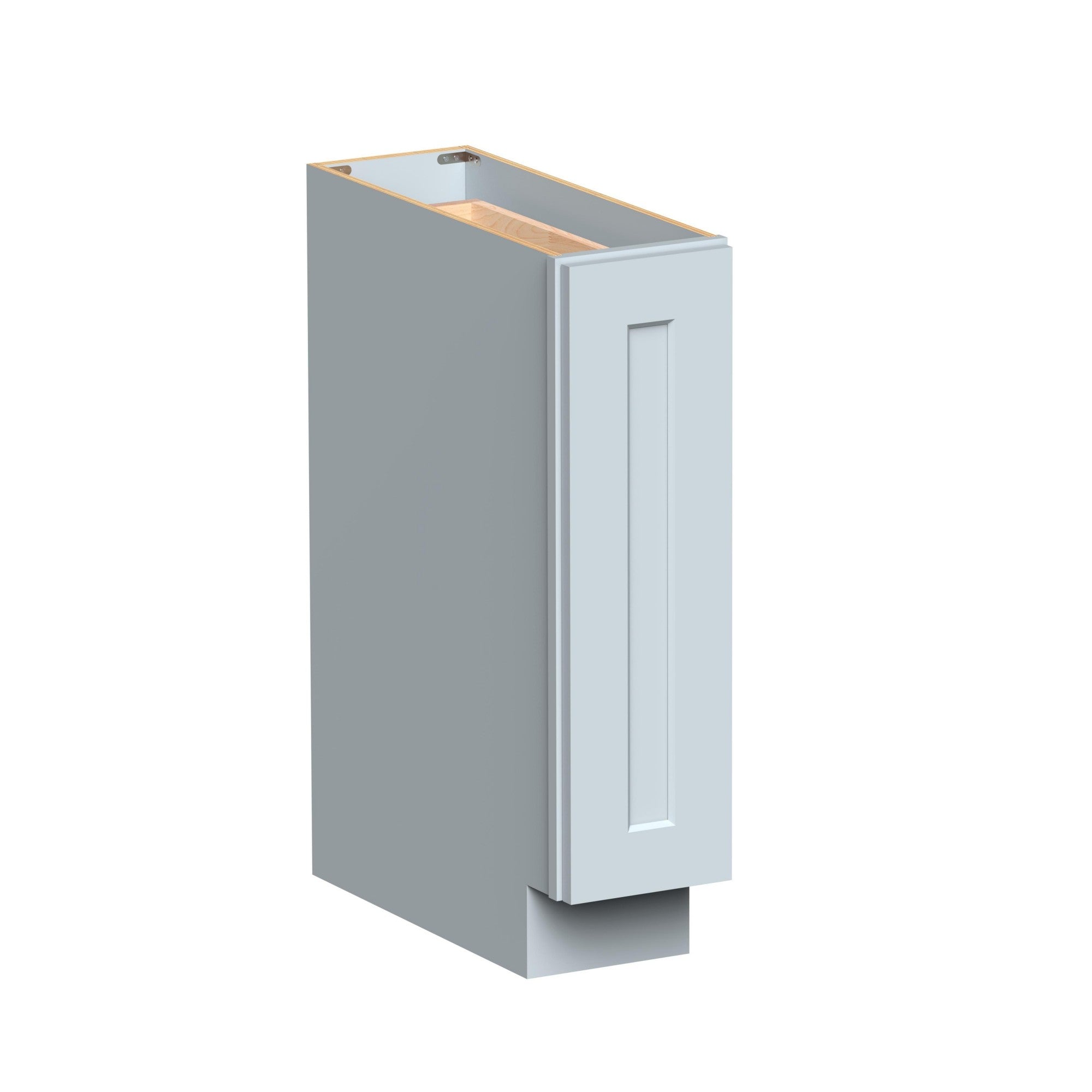 Alt View 1. Boyel Living - 9in.W DOVE GREY BASE SPICY RACK Fully assembled Cabinet 3 Wooden pull-out design with one HDF door panel - Gray.