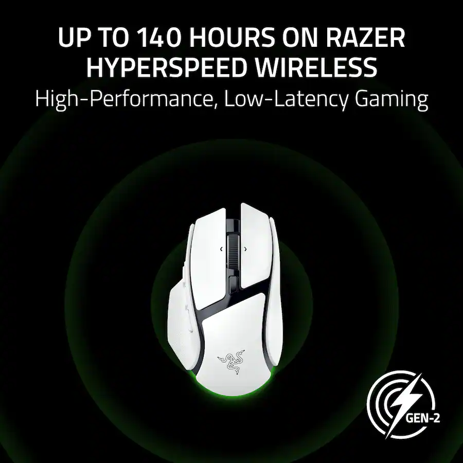Gaming Mouse Razor White Razer Basilisk V4 HyperSpeed Ergonomic Gaming Mouse with Chroma RGB ...