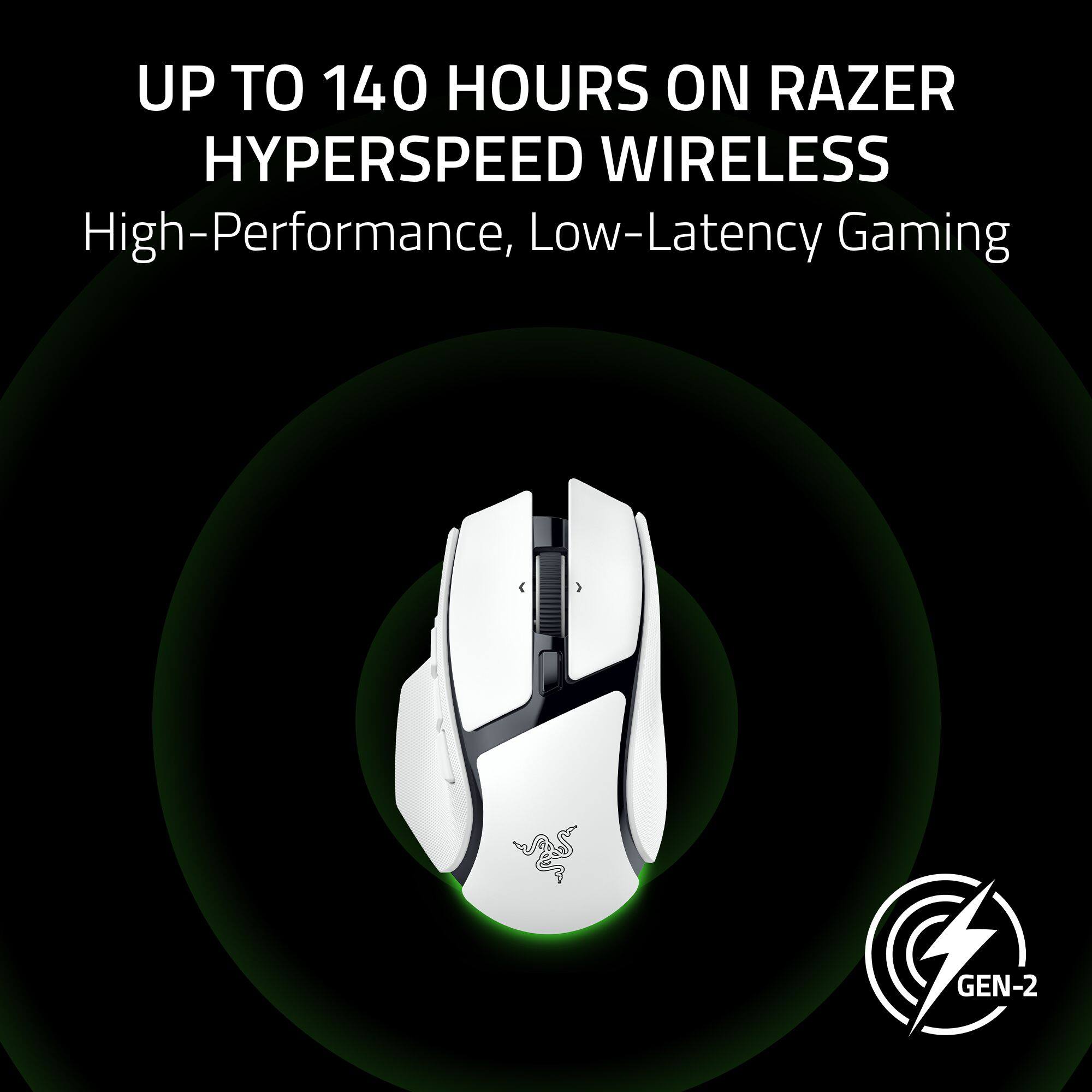 UP TO 140 HOURS ON RAZER HYPERSPEED WIRELESS  
High-Performance, Low-Latency Gaming  
GEN-2
