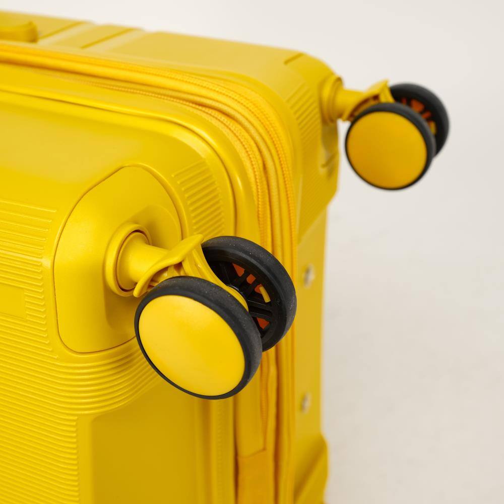 Alt View 2. BreeBe - 6 Piece Expandable Hard Shell Luggage Set with Spinner Wheels, Lightweight Carry On Travel Suitcase with Lock - Yellow.