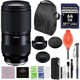Tamron - 50-300mm F/4.5-6.3 Di III VC VXD for Sony E Mount with Advanced Accessories & Travel Bundle | AFA069S700 - Black