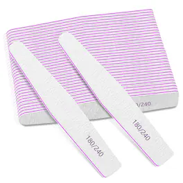 Stylel Star - Professional Files Emery Board File Nails 100 180 240 Grit 12Pcs Fine Manicure Tools Coarse Fingernail Excellentfile