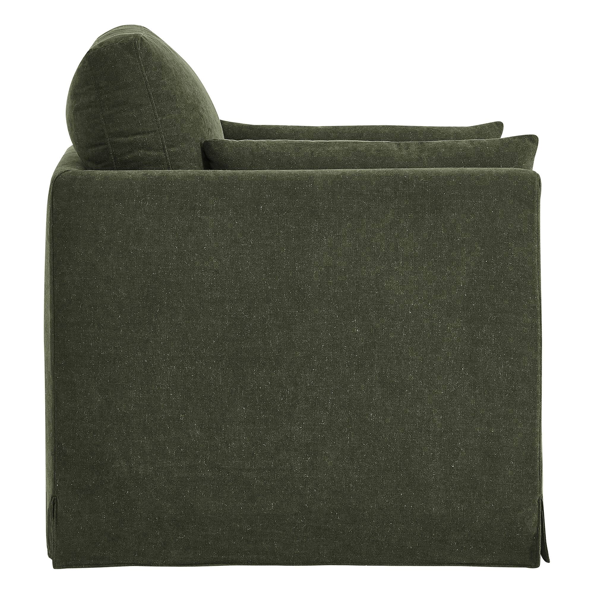 Alt View 2. Modway - Wellfleet Slipcovered Linen-Blend Armchair by Modway - Sage.