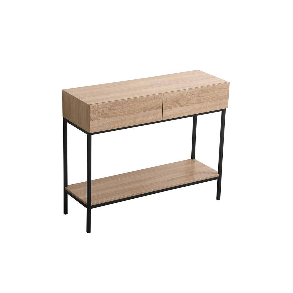 Alt View 1. Elegant Decor - 42 inch console table in mango wood - Mango Wood.