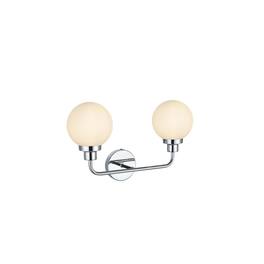 Living District - Hanson 19 inch Wall Sconce in Chrome - Chrome And Opal White