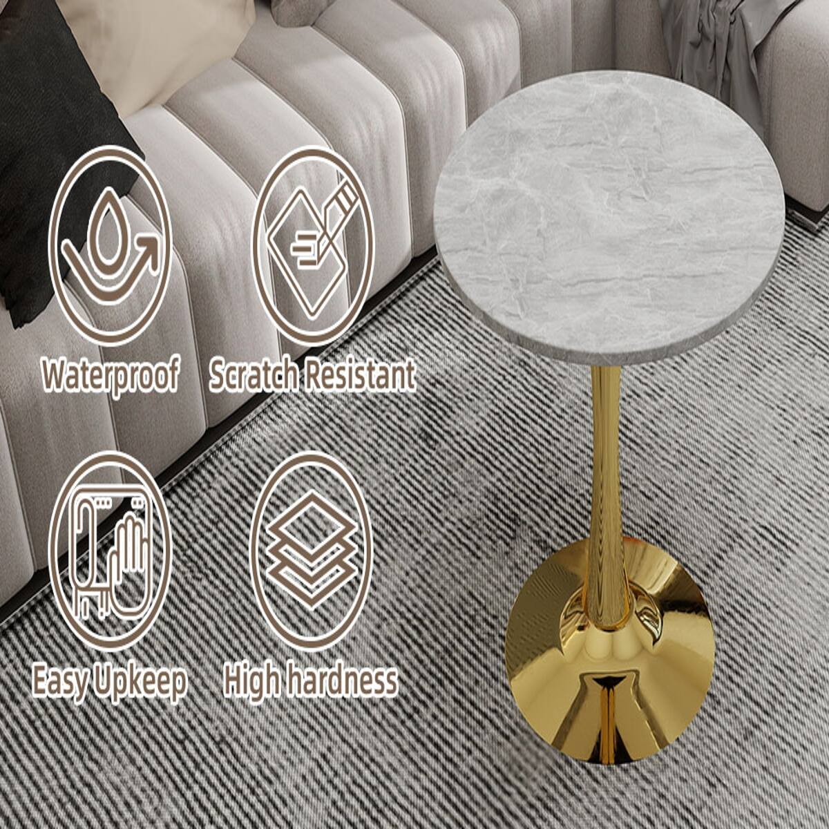 Waterproof  
Scratch Resistant  
Easy Upkeep  
High hardness