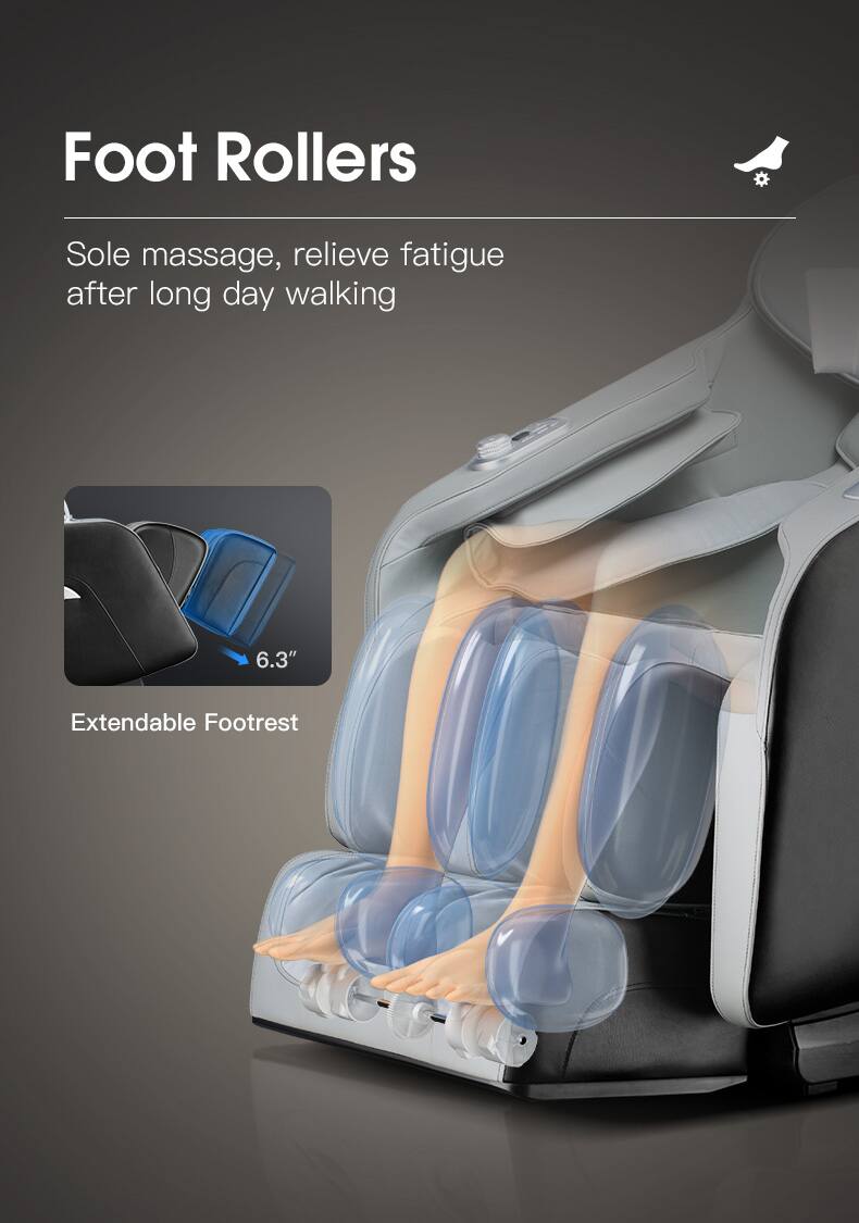 Foot Rollers  
Sole massage, relieve fatigue after long day walking  

6.3" Extendable Footrest