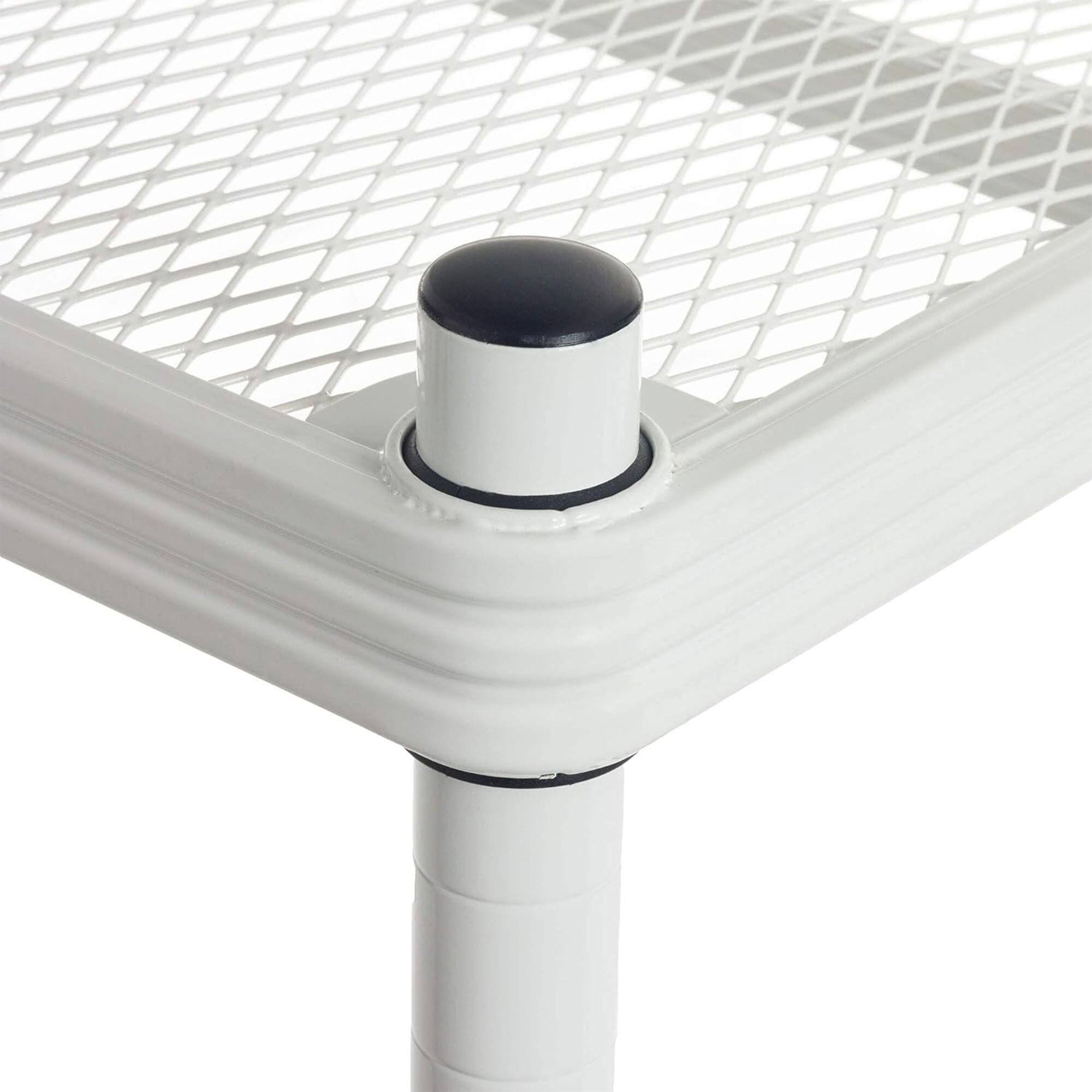 Alt View 7. Design Ideas - Design Ideas MeshWorks 5 Tier Tower Metal Storage Shelving Unit Rack, White - White.