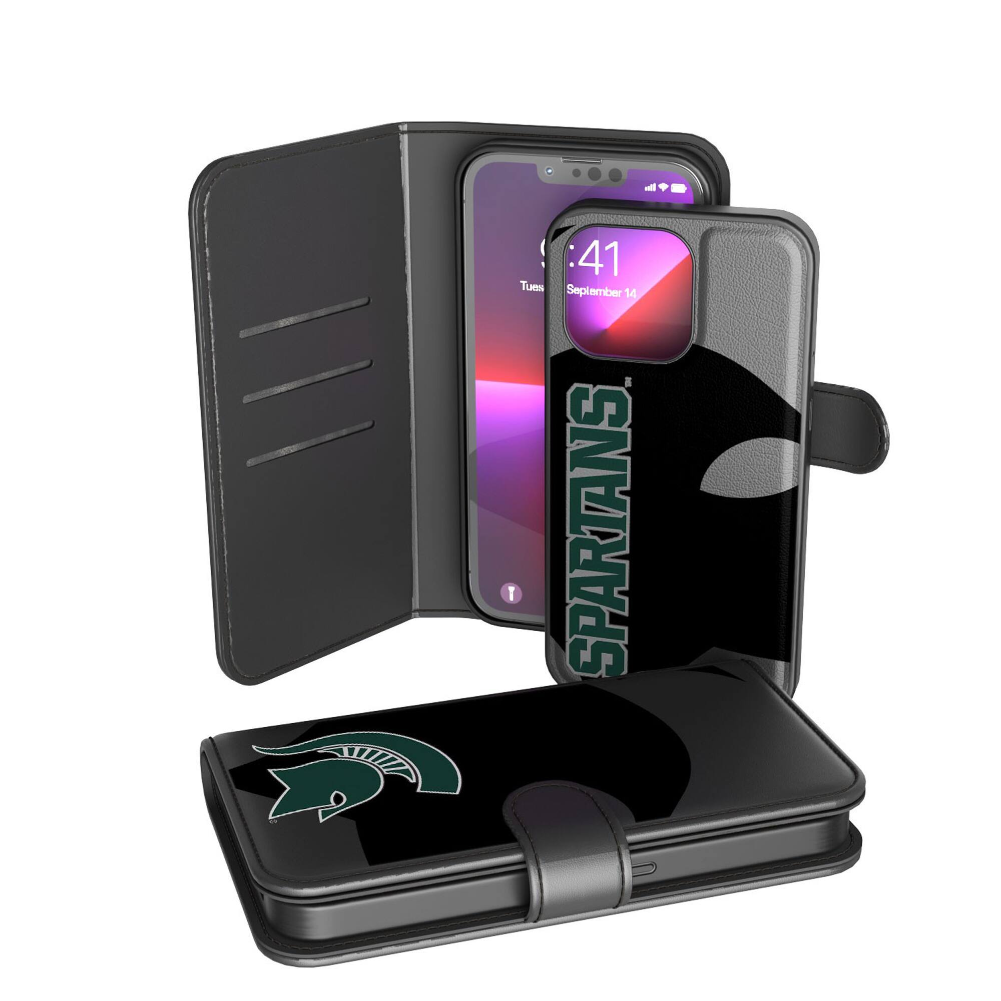 Keyscaper - NCAA - Michigan State Spartans iPhone Wallet Case - 15 - Multicolor