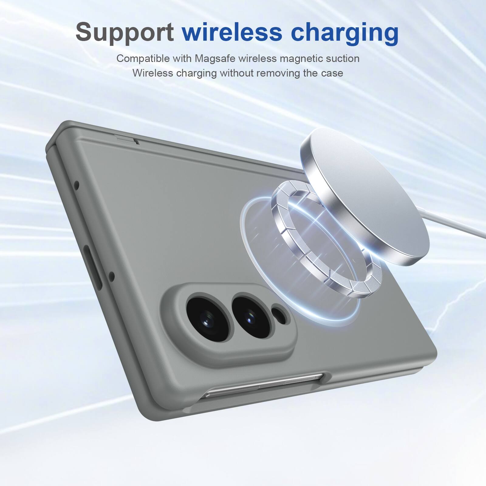 Dteck Magnetic Full Body Case for Samsung Galaxy Z Fold8 with 9H ...