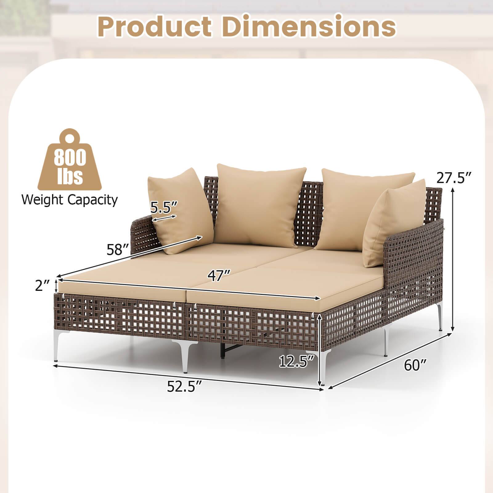 Product Dimensions

Weight Capacity: 800 lbs

- 5.5"
- 27.5"
- 58"
- 2"
- 47"
- 52.5"
- 12.5"
- 60"