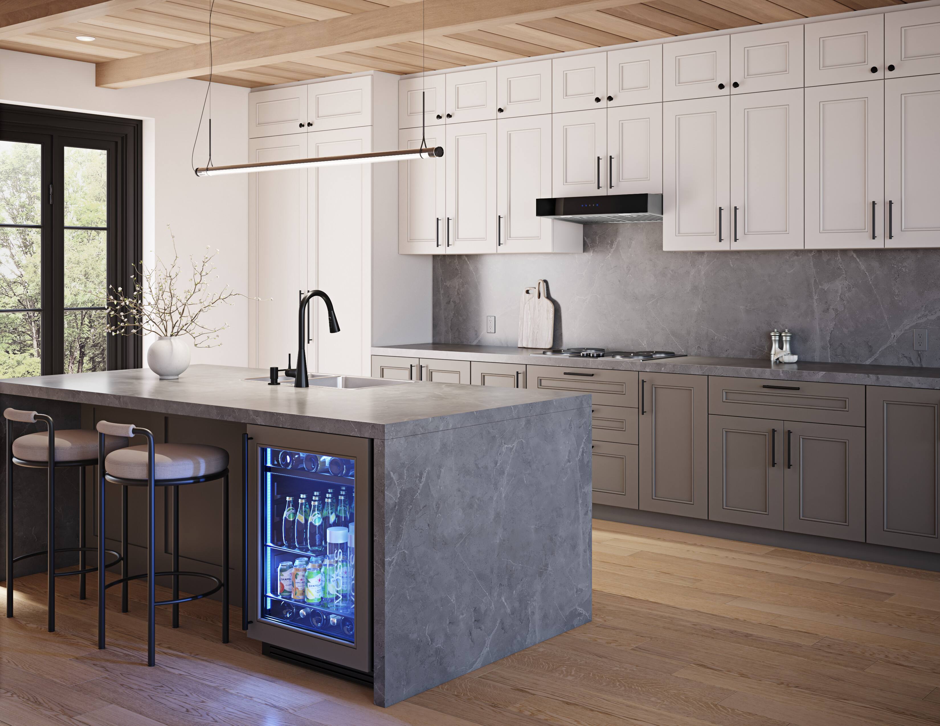 Alt View 13. Zephyr - Vetro 30 in. 500 CFM Under Cabinet Mount Range Hood with LED Light - Black.