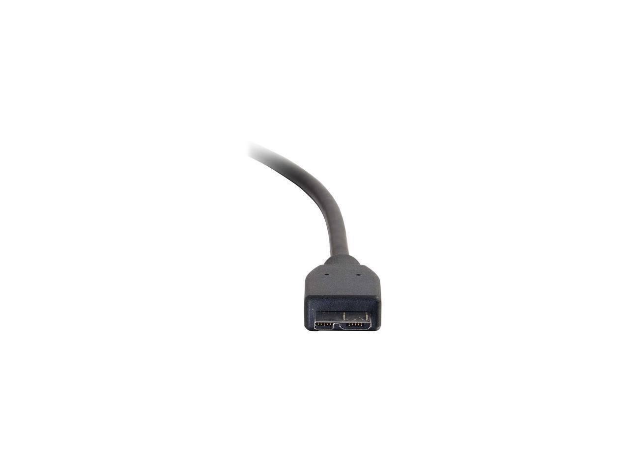 Alt View 4. Cables to Go - C2G 28864 10FT USB 3.0 (USB 3.1 GEN 1) USB-C TO USB MICRO-B CABLE M/M - BLACK.