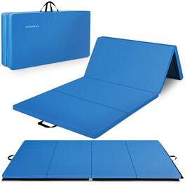 BalanceFrom Fitness - 120 x 48" All Purpose Folding Gymnastics Exercise Mat - Blue