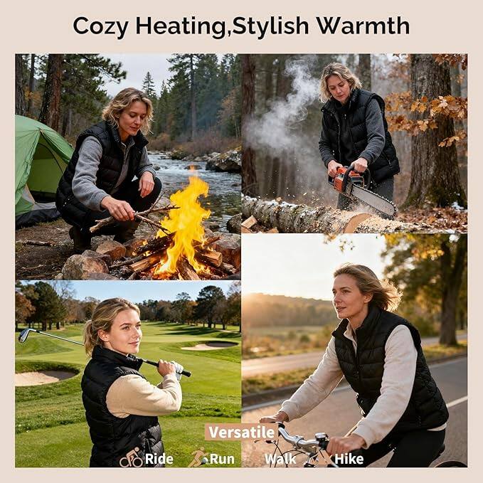 Cozy Heating, Stylish Warmth

Versatile
- Ride
- Run
- Walk
- Hike