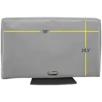 Solaire - Outdoor TV Cover for Most Flat-Panel TVs up to 43" - Light Gray - Front_Zoom