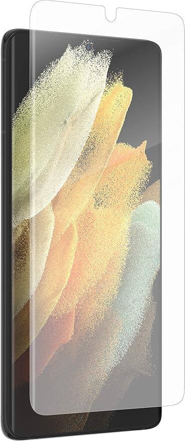 Angle. ZAGG - ZAGG Screen Protector FIT Samsung Galaxy S21+ 5G GlassFusion+ Clear -(ZAG200307501-V) - Clear.