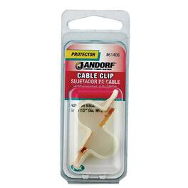 Jandorf - 1/2 in. D X 1.6 in. L White Nylon Cable Clip