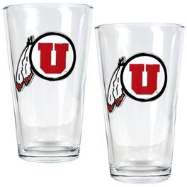 Great American Products - Utah Utes 16oz. Pint Glass Set - Multicolor
