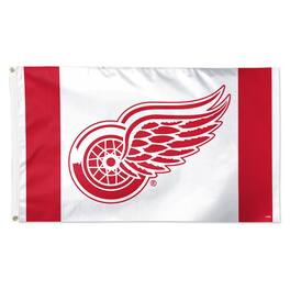 WinCraft - Detroit Red Wings 3' x 5' Vertical Stripe Deluxe Single-Sided Flag - White