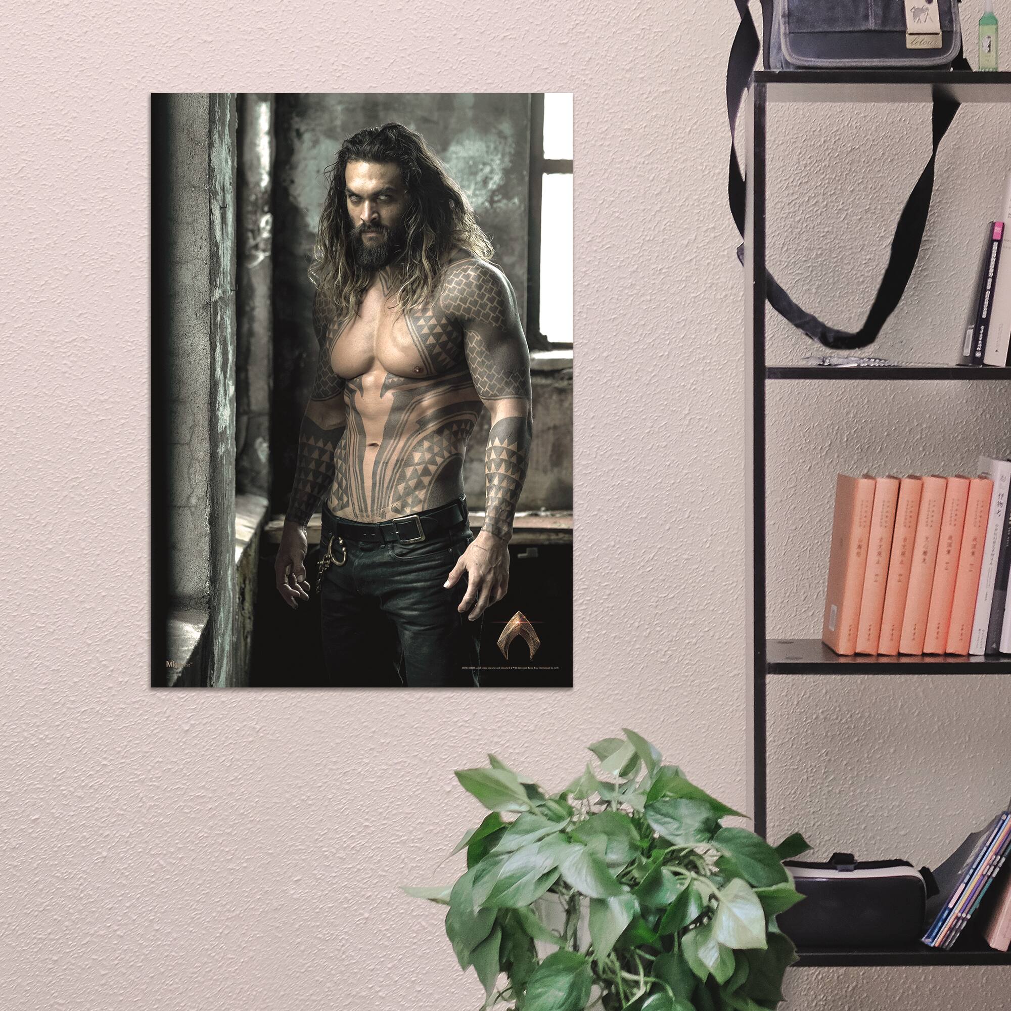 Back. Trend Setters - Justice League (Aquaman) MightyPrint™ Wall Art - Multicolor.