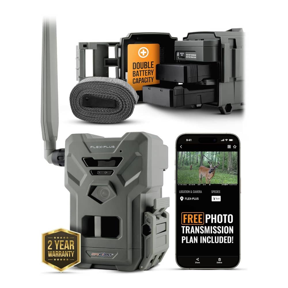Spypoint - Flex-Plus Cellular Trail Camera 36MP Photos 1080p Videos Dual-SIM GPS