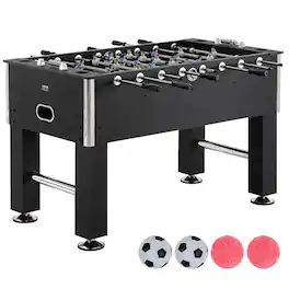 VEVOR - Foosball Table, 55 inch Standard Size Foosball Table, Indoor Full Size Foosball Table for Home, Family, and Game Room - Black