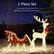2-Piece Set
Decorate the yard with a glowing reindeer-driven sleigh