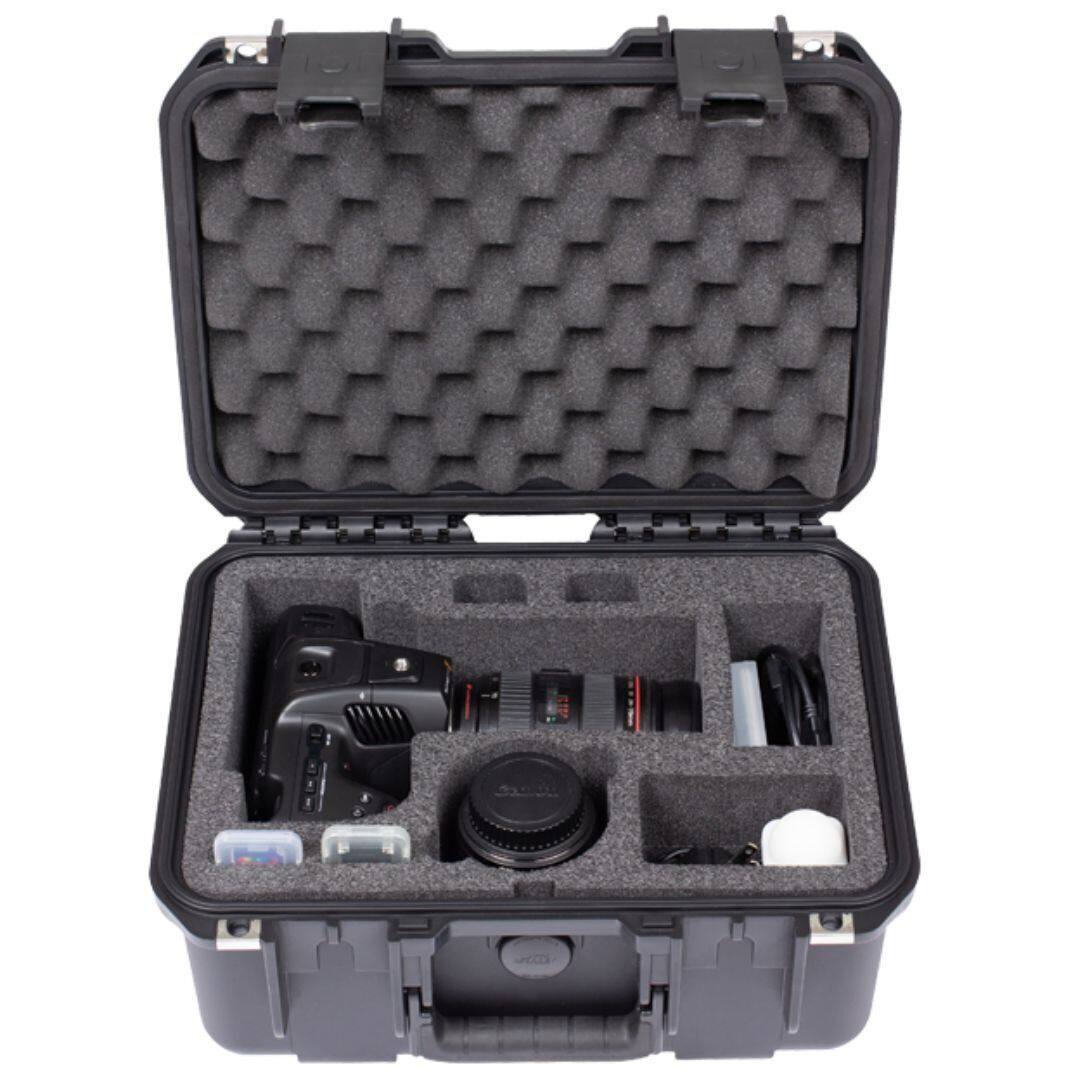 Left. SKB - SKB 3i-13096-6KP iSeries for BlackMagic Pocket 6k Pro Cinema Camera and Accessories.
